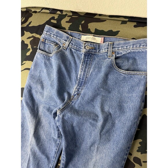 Vintage Rare Y2K Levi’s 517 Blank Tab Bootcut Medium Wash Jeans 36x32 - Picture 2 of 10